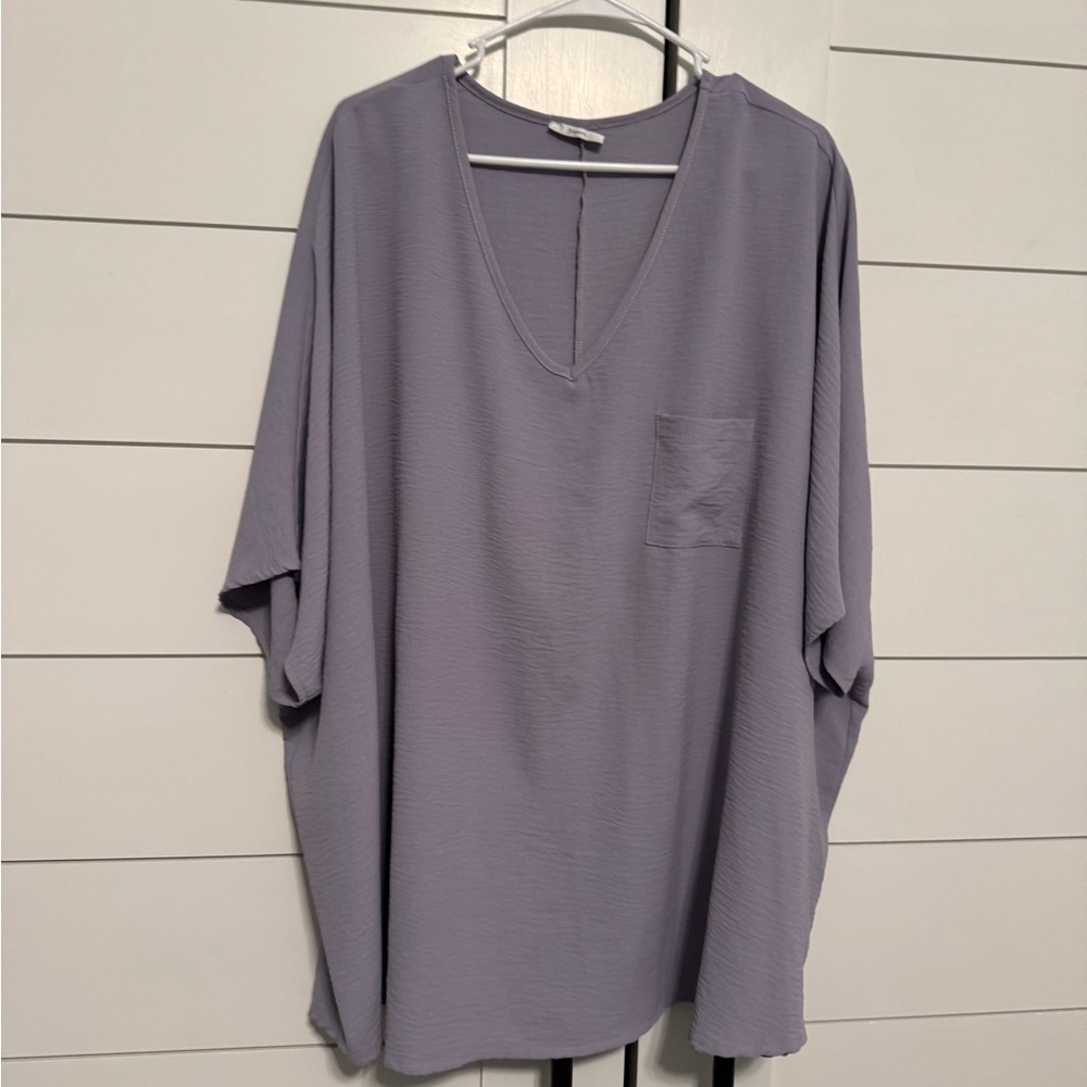 Lavender V-Neck Women's Top
